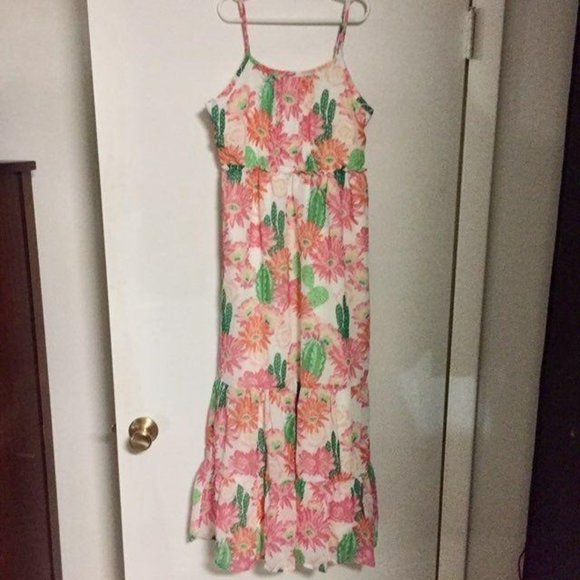 The Childrens Place Dress Girls XL 14 NEW Floral Long - Picture 7 of 12